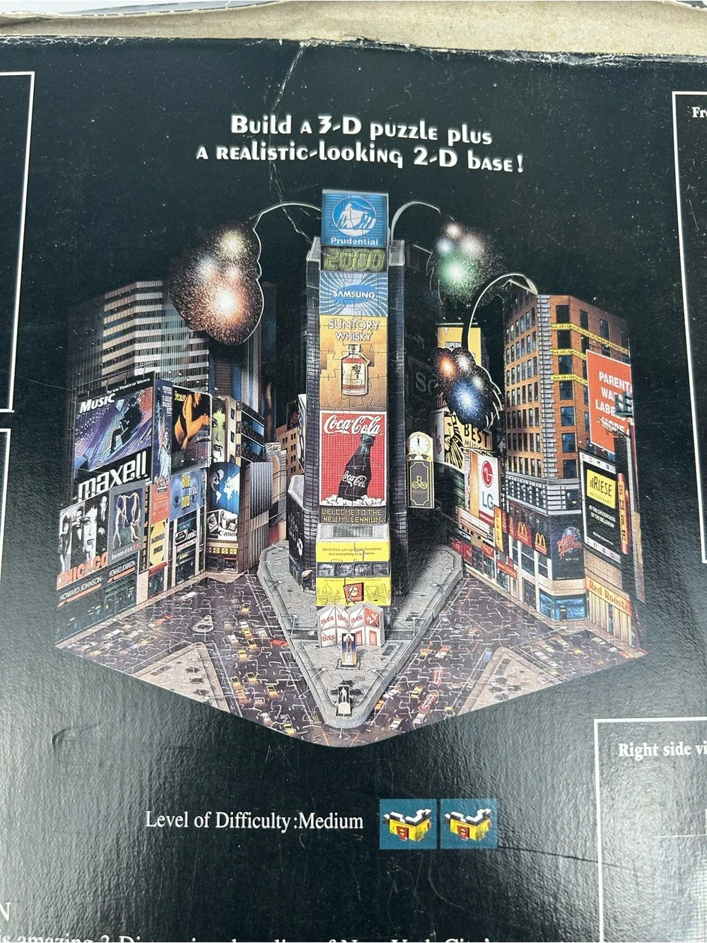 Supertek 3D Times Square Millennium Edition Puzzle 550+ Pc Glow Dark 1999